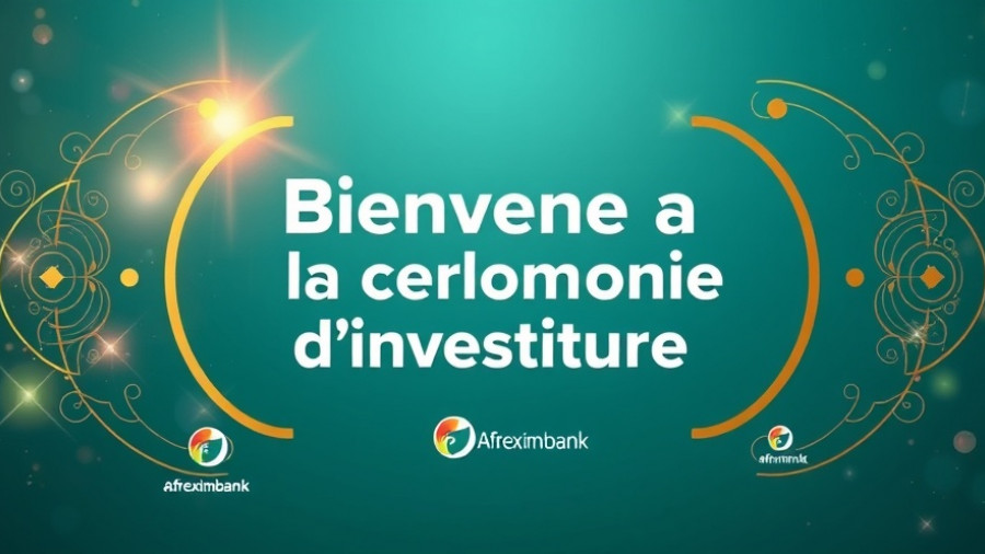 Elegant banner for Africa Trade Solutions ceremony with Afreximbank logos.