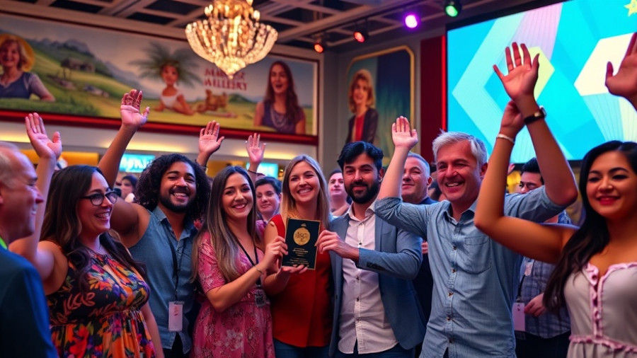 Group celebrating event with award at Southwest Wyoming Regional Airport modernization ceremony.