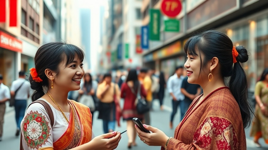 Two women in traditional attire celebrate humility, faith, service city.