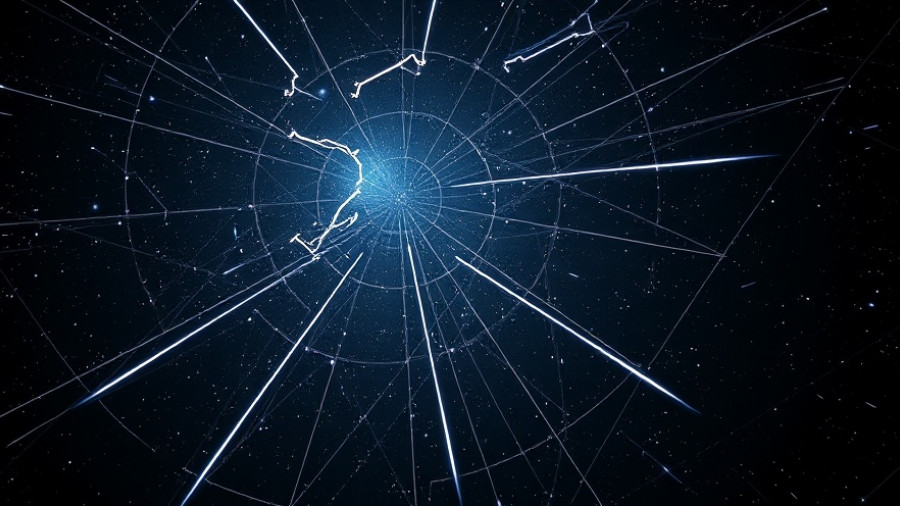 Taurid Meteor Shower Fireball over Taurus constellation in space map