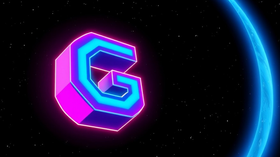 Retro 3D pixel art G in space, 90s web design hack with Gemini