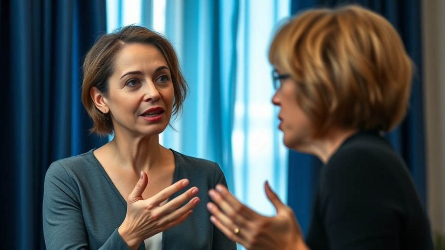Confident woman discussing ideas, symbolizing freedom to unlock potential.