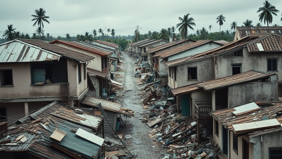 Hurricane Melissa Impact on Cuba: Collapsed homes and debris.