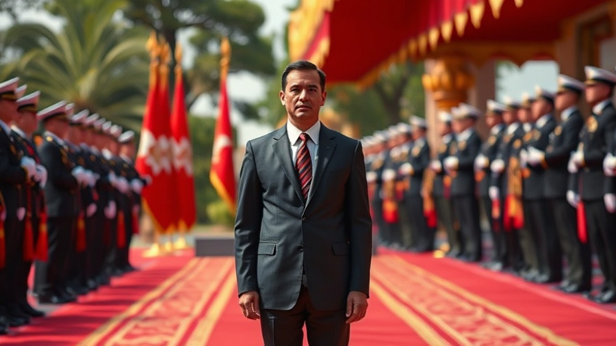 Diplomatic ceremony during Trump Asia tour diplomacy on red carpet.