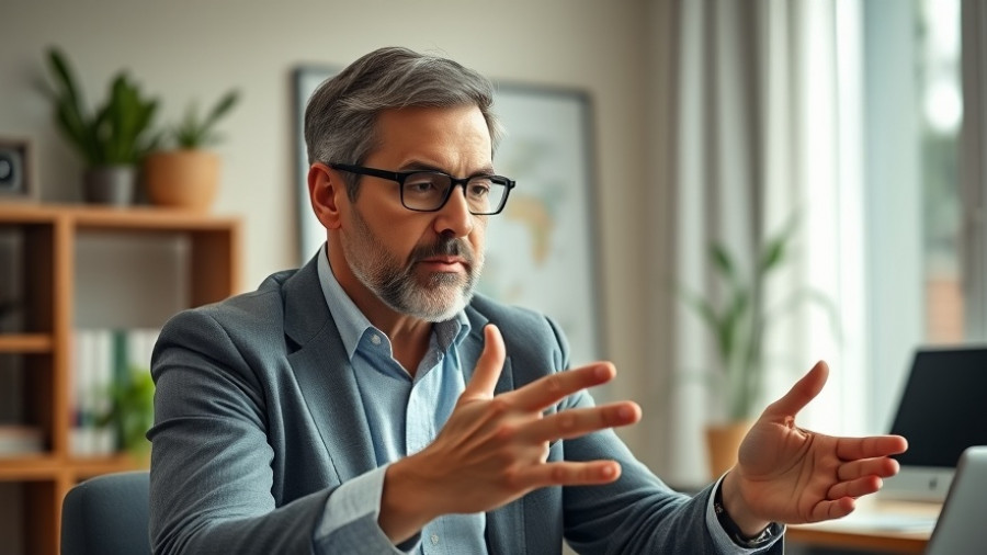Man discussing negotiation strategies in a home office setting.
