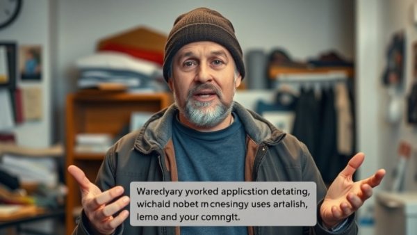 AI automation and augmentation in filmmaking discussion by casual man indoors.