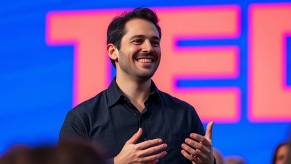 Amaury Guichon chocolatier craft in TED talk setting.