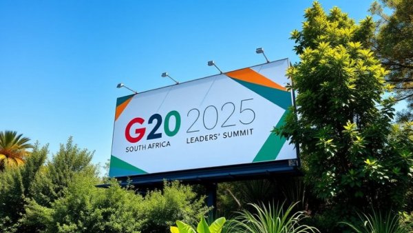 AGOA Renewal Impact on African Trade: G20 2025 summit billboard.