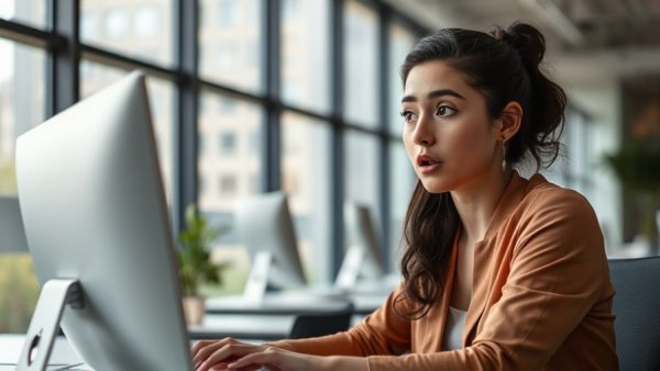 AI Africa film makers and developers, young woman working in an office.