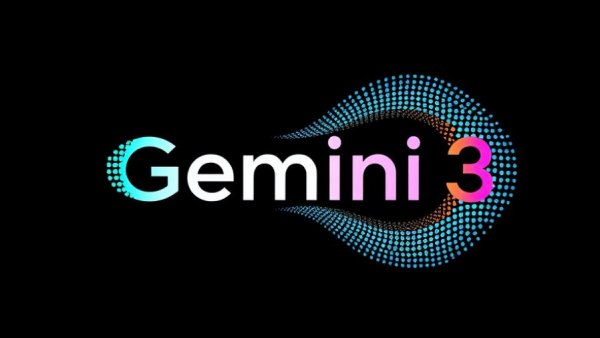 Google Gemini 3 AI model logo on abstract background