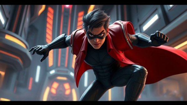 Unreal Engine ACOM Sample Projects character in action scene, 3D Pixar style.