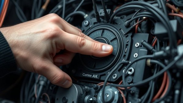 Complex machinery and hand showcasing resilience innovation.