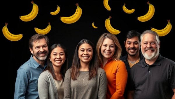 Group of adults presenting Nano Banana Pro live event.