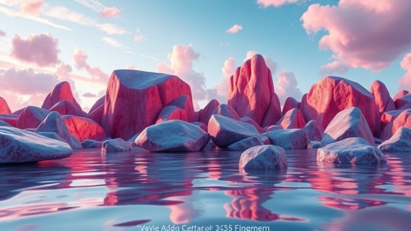 Unreal Engine Profiling: 3D scene with rocky formations and vibrant glow.