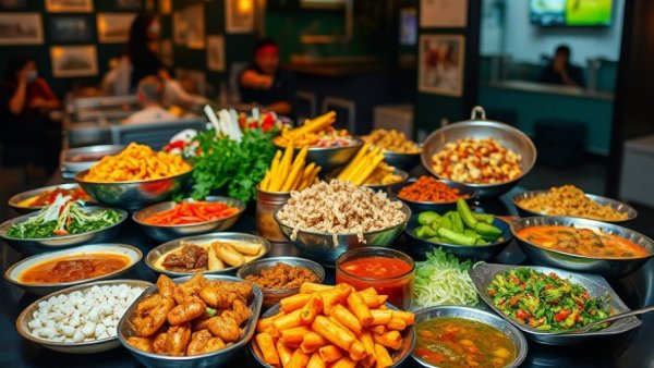 Vibrant Singaporean dishes showcasing culinary experience.