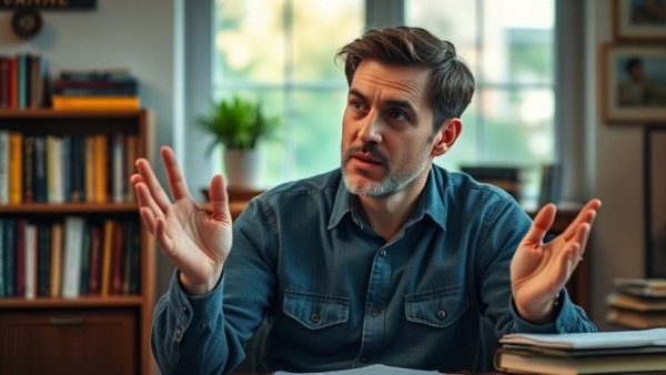 Man discussing productivity and goal setting in YouTube video.