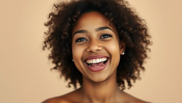 Curly-haired woman speaking energetically, reliable AI systems insight.