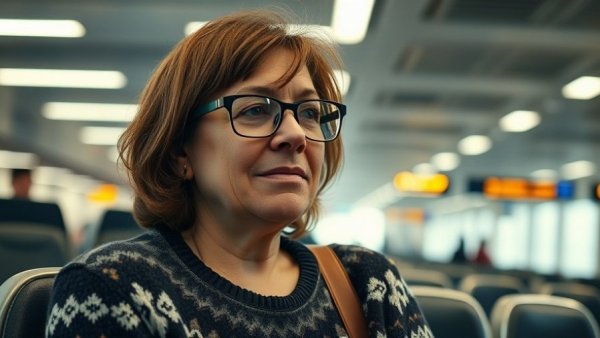 What Jetlag Does To Your Body: Tired woman at airport.