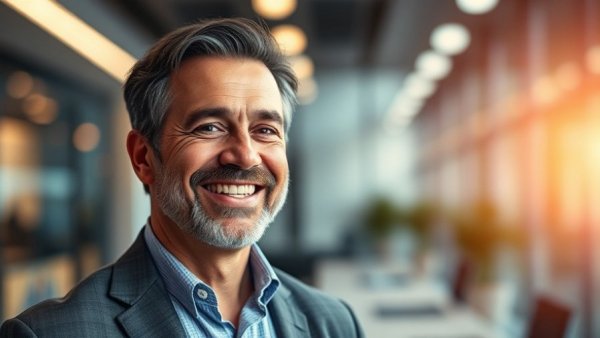 Confident man in modern office, representing modernization of Nigeria’s port infrastructure.