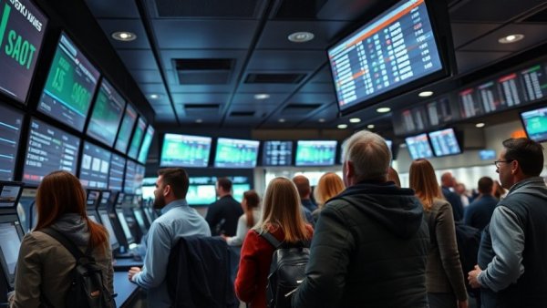 Betting shop scene in South Africa related to online gambling tax.