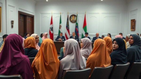 Nigeria's insecurity challenges: girls' return post-abduction meeting room scene.