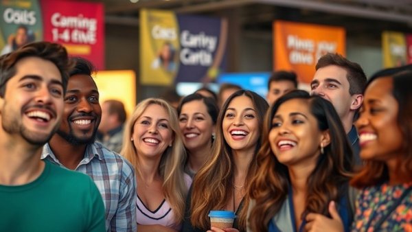 Group celebrating African creativity at Accra's TrueLife Experience.