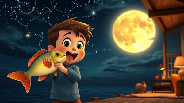 Charming animated catch transitioning to lifelike scene, AI-powered creativity and cinematic transformations.