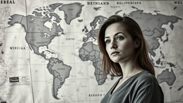 How Amaka Amaku travelled to 27 countries with a Nigerian passport, young woman in front of world map.