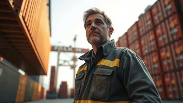 Worker observing container lift in port related to CargoWise Value Packs.