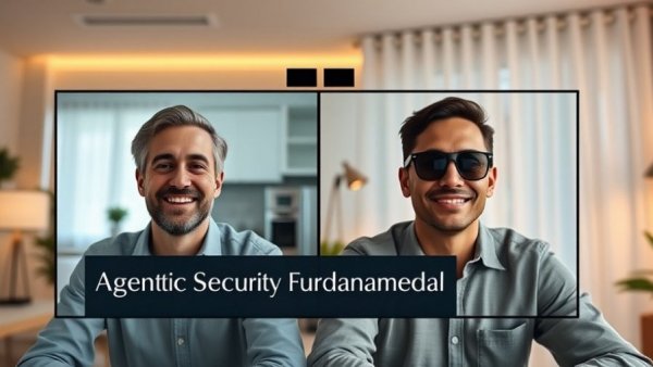 Online video call discussing 'secure your AI agents'.