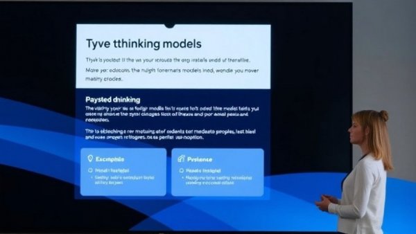 AI Africa filmmakers and developers discussing thinking models; digital slide with presenter.