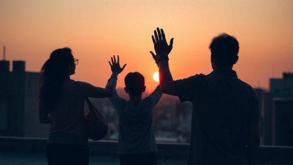Silhouetted figures reaching out under sunset. Is lasting peace really possible?
