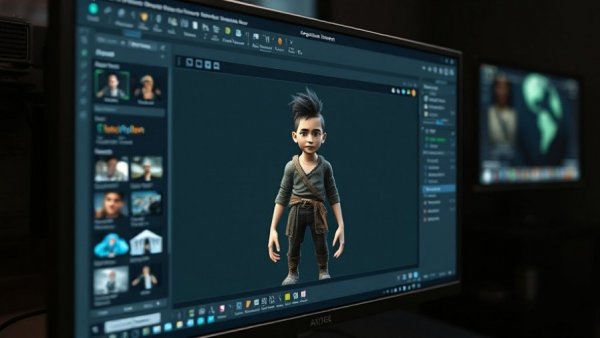 Interface with 3D animation software and character model for Live Link Hub Tips.