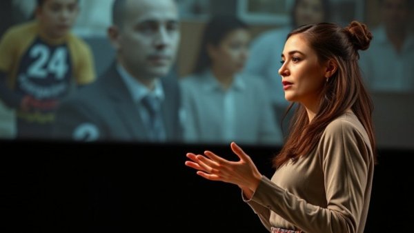 Confident young woman presenting, embracing 'The Thrill of Not Knowing All the Answers.'