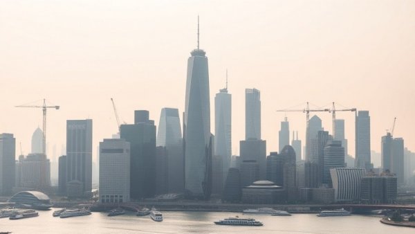 Urban skyline with cranes over river highlighting Africa funding gap