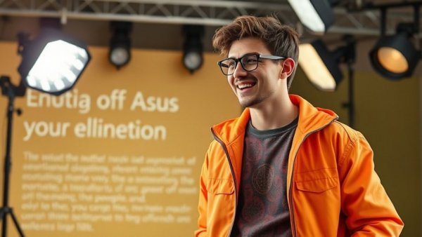 Engaging young man highlighting effective software engineer traits for filmmakers.