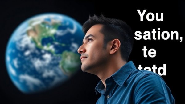 Space alters human DNA concept with Earth background.