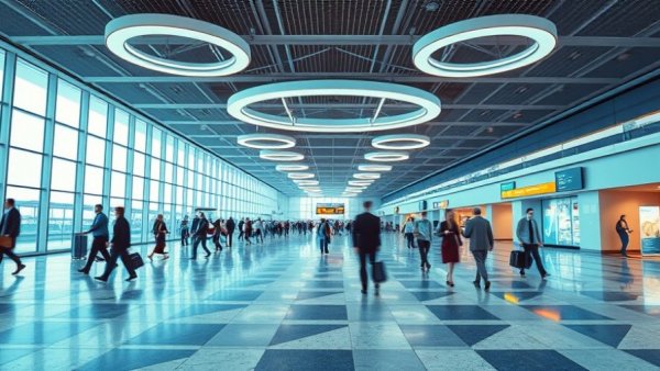 MSP Airport Terminal 1 Renovation showcasing modern design and lighting.