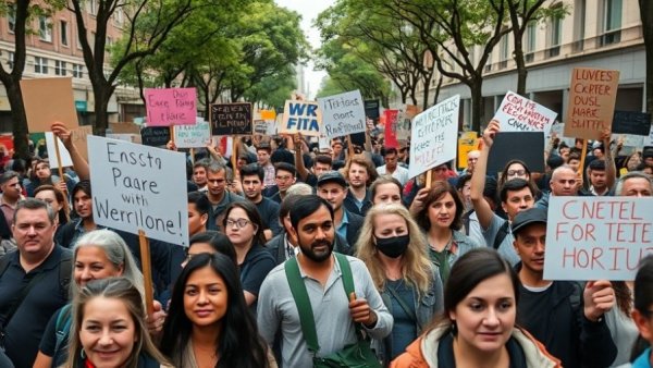 Protesters advocating for human rights in Nigeria.