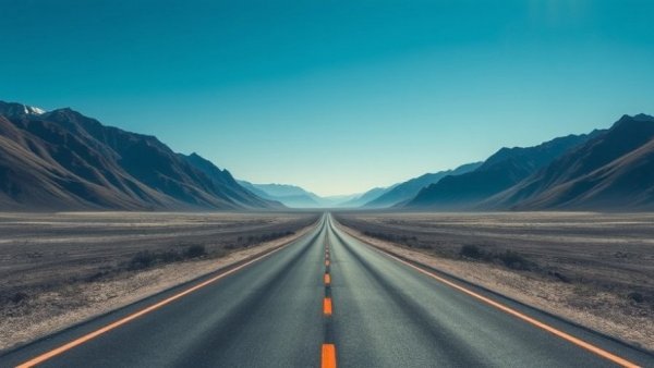 Optical illusion of mountain road lines converging: Why Your Brain Sees Size Wrong.