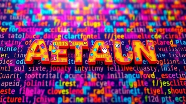 Colorful abstract digital code background with finance programming text.