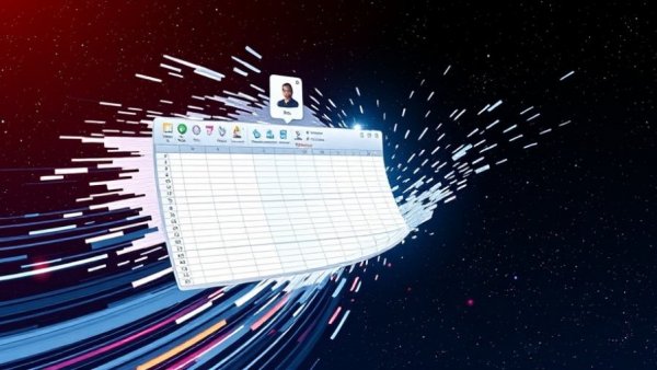 Transform spreadsheets into websites quickly, dark starry theme.