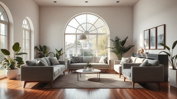 Elegant mid-century Los Angeles home restoration living room.
