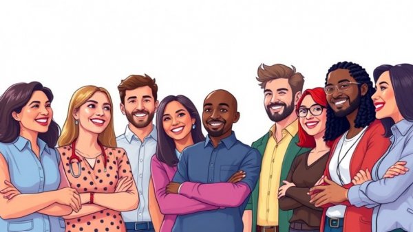 AI code generation wins and fails discussion by smiling group in cartoon style.