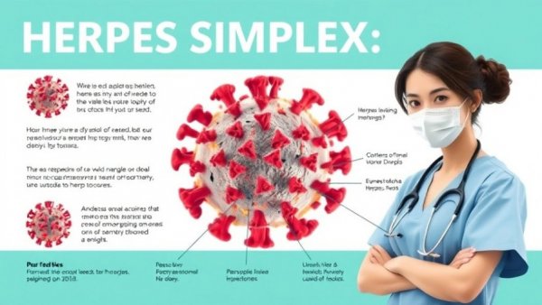 Herpes Simplex Virus educational graphic for nurses.