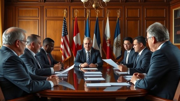 Business meeting discussing Alexandria Port transit hub strategies.