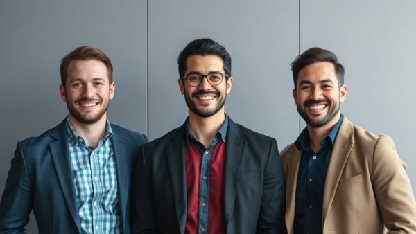 Portrait of three smiling men symbolizing African founders comebacks 2025.
