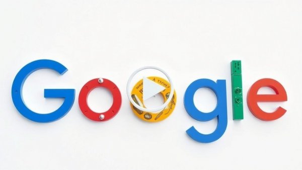 Creative Google Doodle featuring a play button, highlighting AI apps for video creation.