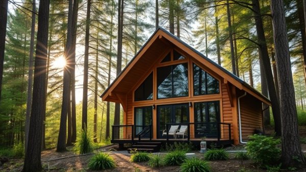 Sea Ranch real estate investment: wooden cabin in forest