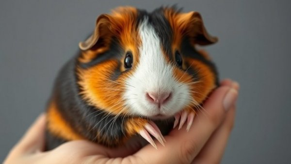 Cozy guinea pig being held with love, similar to emotional support robots.